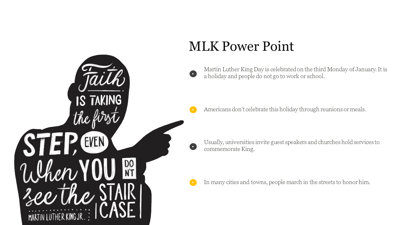 Effective MLK Power Point Presentation Slide Template 
